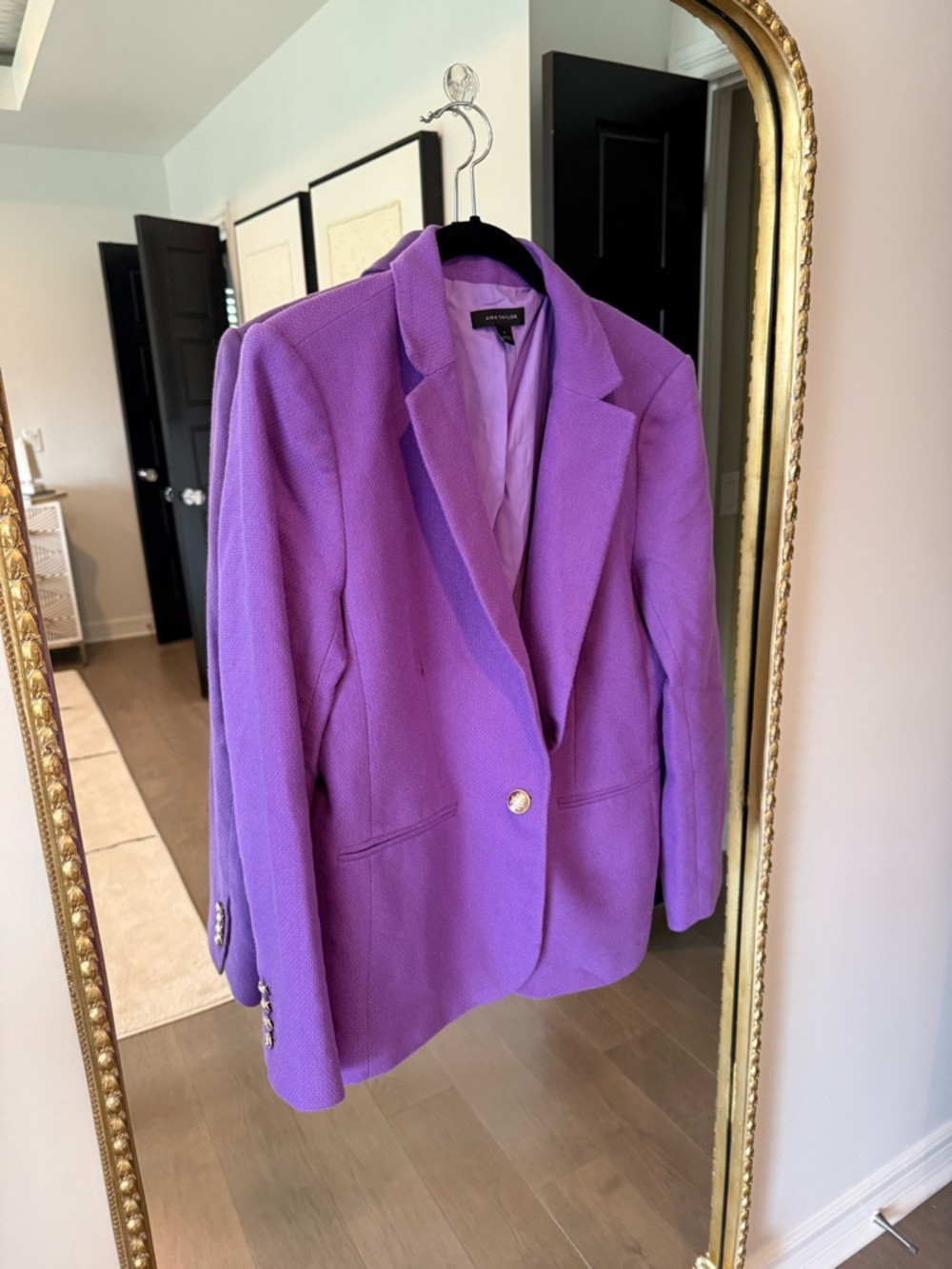 Ann Taylor Lavender Purple Single-Button Blazer